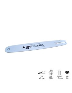 ESPADA SUGIHARA HSQ 18", 3/8, PASO 0,58, 68 ESLABONES SIN PUNTERA INTERCAMBIABLE