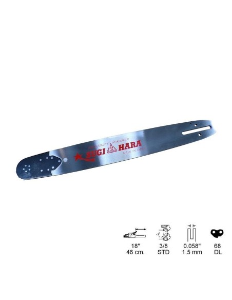 ESPADA SOLIDA SUGIHARA 18", PASO  3/8", 0.58", 68 ESLABONES