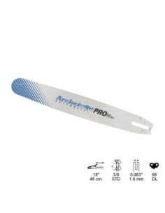 ESPADA SOLIDA CON PUNTERA RECAMBIABLE 18"/45CM PASO 3/8 GALGA 0.063/1,6MM 66 ESLABONES