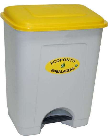 Cubo Basura con Pedal, Amarelo, 35L