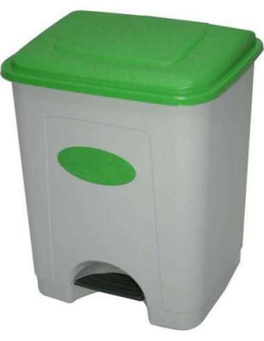 Cubo Basura con Pedal, Verde, 35L