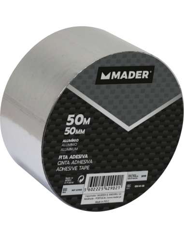 Cinta Adhesiva, Aluminio, 50mmx50m - MADER® | Hardware
