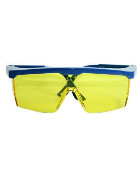 Gafas de Protección, Lente Amarilla, Armadura Azul - MADER® | Hardware
