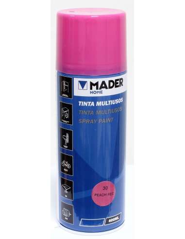 Spray Pintura Multiusos, Peach Red, Ref. 30, 400ml - MADER® | Home Tools