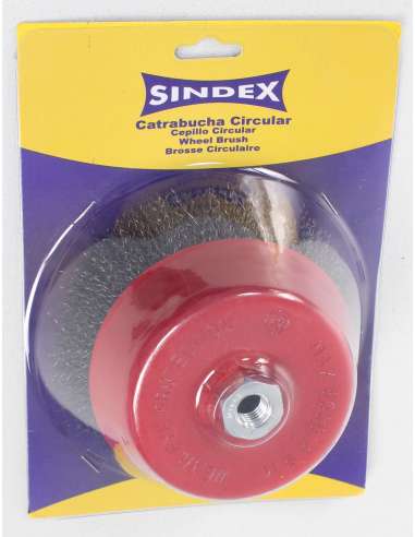 Cepillo Circular, tipo Taza, Acero Latonado, 150mm - SINDEX®