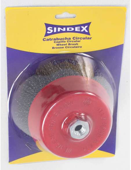 Cepillo Circular, tipo Taza, Acero Latonado, 150mm - SINDEX®