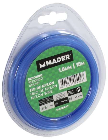 Hilo Nylon, Redondo, 1.6mm, 15m - MADER® | Garden Tools