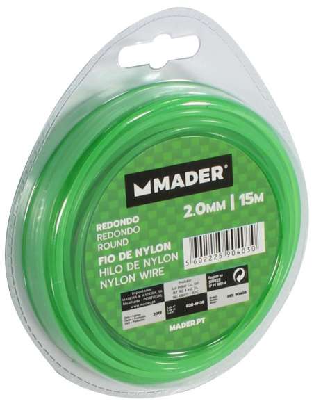 Hilo Nylon, Redondo, 2mm, 15m - MADER® | Garden Tools