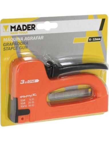 Grapadora, 3 en 1, 6-12mm, 100 Grapas - MADER® | Hand Tools