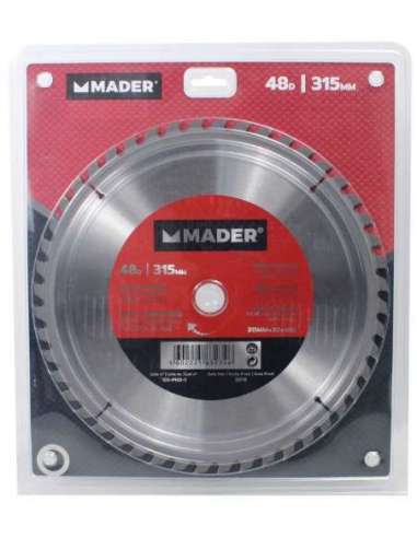 Disco Tungsteno, Corte Madera, 315mm, 48D - MADER® | Power Tools