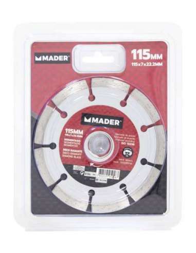 Disco Diamante, Segmentado, 115mm, pastilla 7mm - MADER® | Power Tools