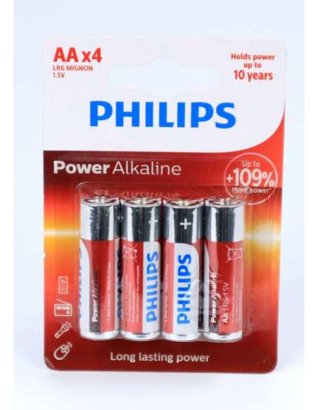 Pila Power Alcalina, LR6, AA, 4Un - Philips ®
