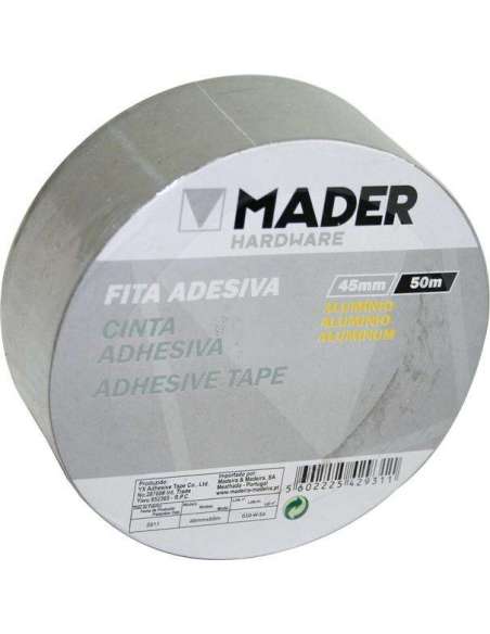 Cinta Adhesiva, Aluminio, 45mmx50m - MADER® | Hardware