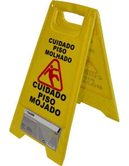 Señal Advertencia, Piso Mojado, 62cm - MADER® | Hardware