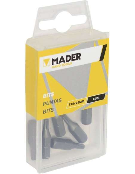 Puntas Torx T15, 25mm, 6Un - MADER® | Hand Tools