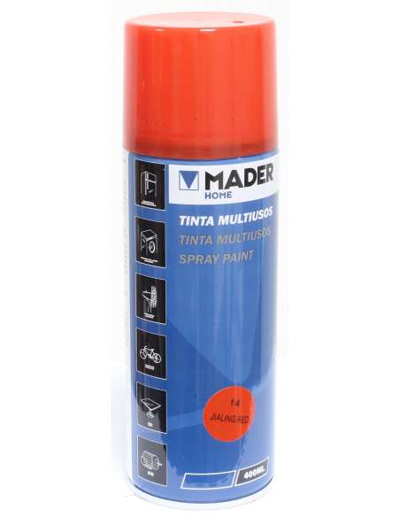 Spray Pintura Multiusos, Jialing Red, Ref. 14, 400ml - MADER® | Home Tools
