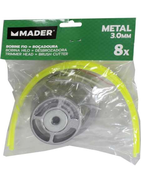 Bobina para Desbrozadora, Metal, 8 Agujeros, 3mm - MADER® | Garden Tools