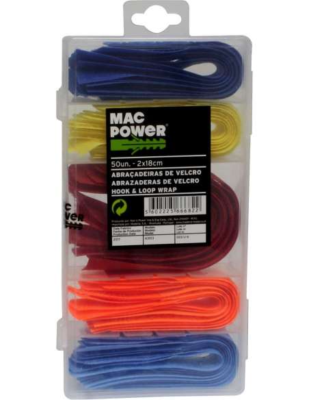 Abrazaderas de Velcro, 50Un - MAC POWER