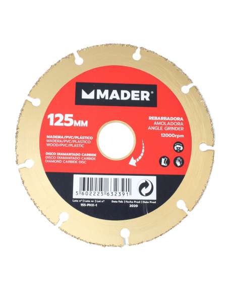 Disco Diamantado Carbide, 125mm - MADER® | Power Tools