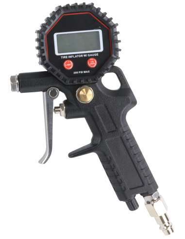 Pistola de Inflar con Manómetro, Digital, 1/4", 300mm - MADER® | Power Tools