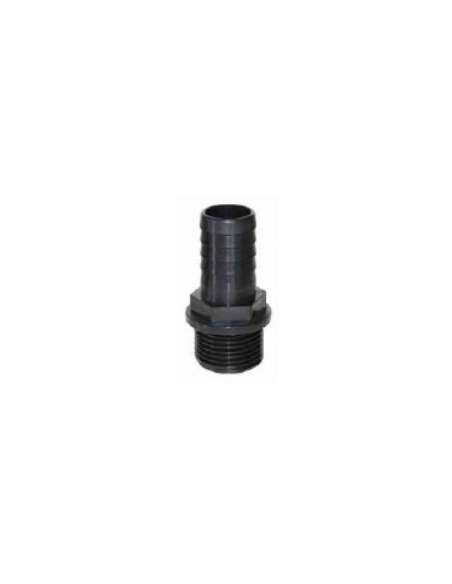 RACOR PORTAMANGUERAS RECTO ROSCA MACHO 1-1/4''Ø30MM